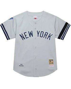 Mitchell & Ness X Mlb New York Yankees 2000 Derek Jeter Shirt - Grey