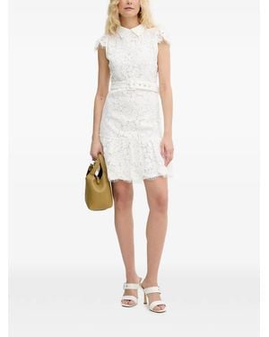 Silvian Heach Robe Courte Ceinturée - White
