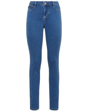 Philipp Plein Logo-Plaque Skinny-Fit Jeans - Blue