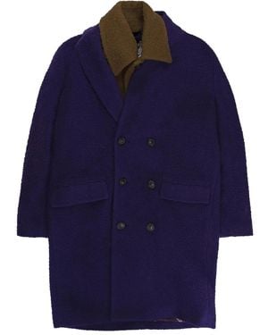 Palm Angels Double-Breasted Coat - Blue