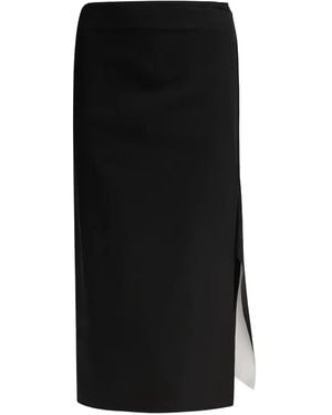 Max Mara Side-Split Midi Skirt - Black