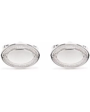 Aspinal of London Oval Plated Cufflinks - Metallic
