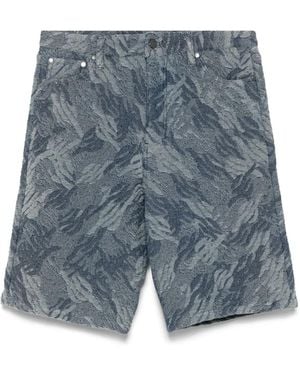 Daily Paper Camo-Monogram Shorts - Blue