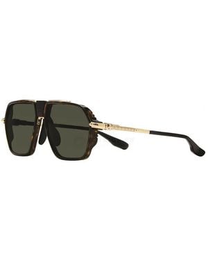 Chrome Hearts Geometric-Frame Drippy Sunglasses - Black