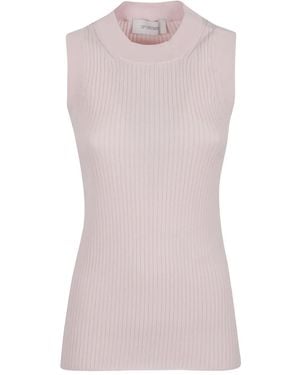 Sportmax Ribbed Sleeveless Top - Pink