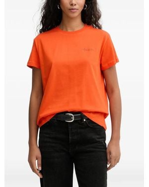 Patrizia Pepe Logo-Detail T-Shirt - Orange
