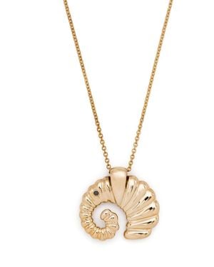 Yvonne Léon 9Kt Elephant Coquillage Pendant Necklace - Metallic