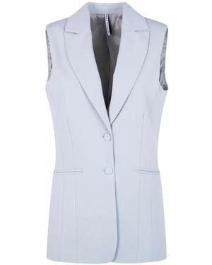 Liviana Conti Button Fastening Gilet - Blue