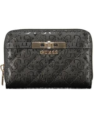Guess Logo-Print Wallet - Black