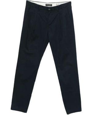 Marc O' Polo Pleated Cotton Trousers - Blue