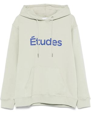 Etudes Studio Logo-Print Hoodie - White