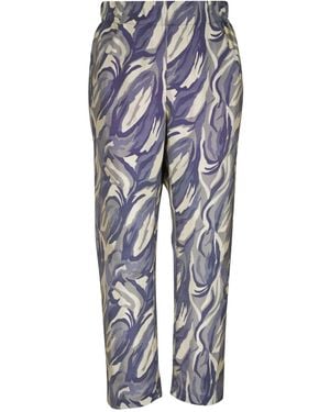 Zero + Maria Cornejo Palazzohose Mit Abstraktem Print - Blau