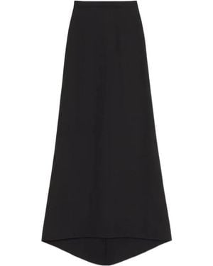 Valentino Garavani Cady Couture Asymmetric Maxi Skirt - Black