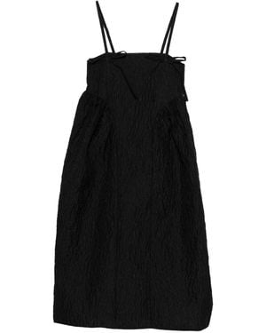Cecilie Bahnsen Ambra Midi-Jurk Met Strikdetail - Zwart