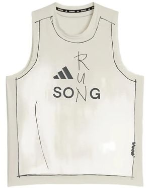 adidas Graphic-Print Tank Top - White