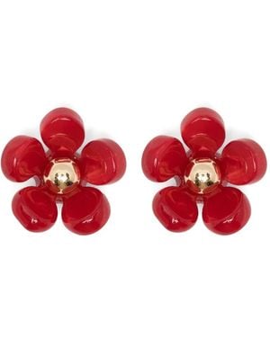 Kate Spade Pendientes Summer Daze Con Aplique Floral - Rojo