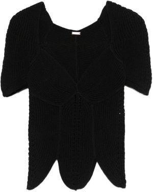 Cult Gaia Eliza Puff-Sleeve Top - Black