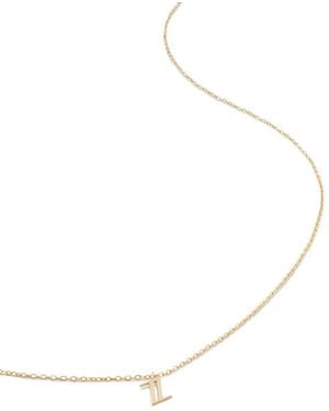 Monica Vinader 14Kt Small Initial Z Necklace - Metallic