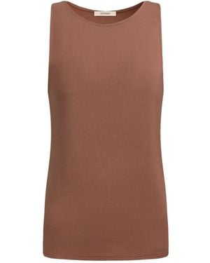 12 STOREEZ Sleeveless Tank Top - Brown