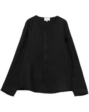 Loulou de Saison Camicia Girocollo A Maniche Lunghe - Nero
