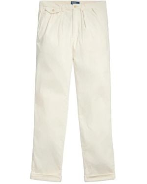 Polo Ralph Lauren Corduroy Pleated Trousers - White