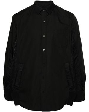 Sacai Classic-Collar Poplin Shirt - Black