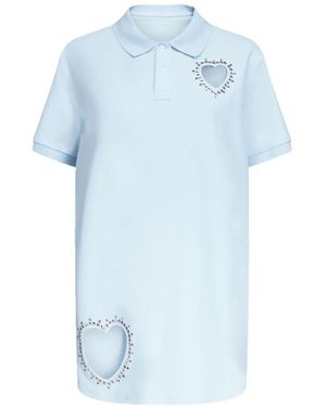 Area Crystal-embellished Cut-out Minidress - Blue