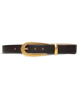 Poche Paris Leather Belt - White