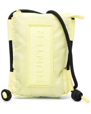 HUNTER Bolso messenger con logo en relieve y cremallera - Amarillo