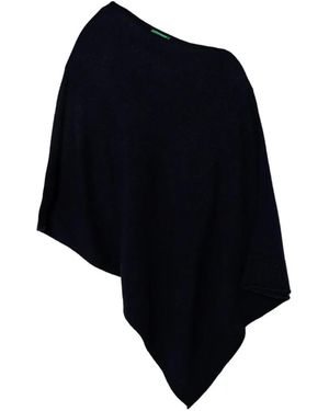 Benetton Asymmetric Knitted Jumper - Blue