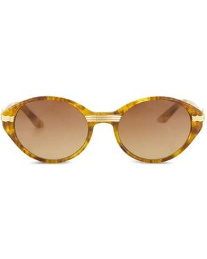CASABLANCA Cannes Oval-Frame Sunglasses - Natural