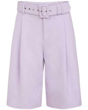 Toccin Nina Belted Culotte Shorts - Purple