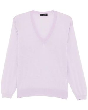 Fabiana Filippi Vネック セーター - ピンク