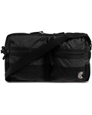 Stone Island 9200024 Double-Coated Cotton Ripstop Crossbody Bag - Black