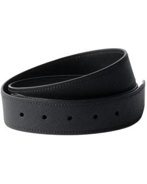 Prada Saffiano Leather Belt Strap - Black