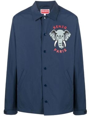 KENZO Coach Graphic-print Jacket - Blue