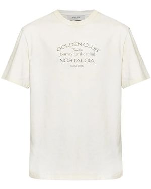 Golden Goose T-Shirt With Logo - Natural
