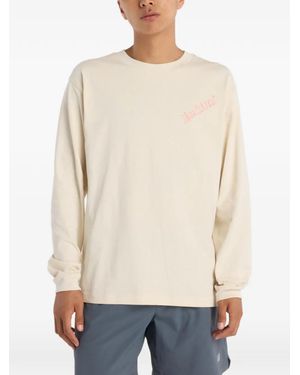New Balance Map-Graphic Long-Sleeve T-Shirt - White