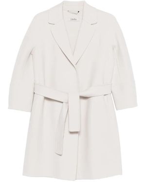Max Mara Belted Coat - White