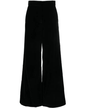 MSGM Pantalones acampanados de talle alto - Negro