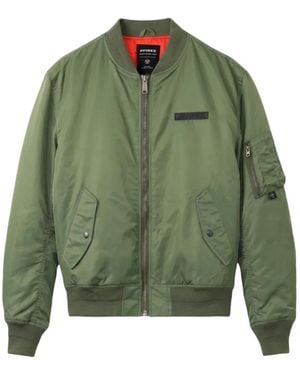 Avirex Ma-1 Logo-Appliqué Bomber Jacket - Green