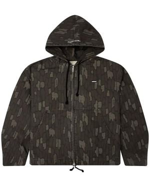 METALWOOD STUDIO Hoodie Zippé À Imprimé Camouflage - Black