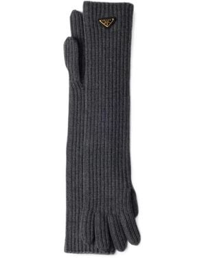 Prada Wool Knit Gloves - Black