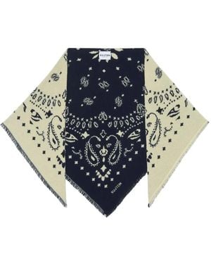 Kujten Tafi Paisley-Print Shawl - Blue
