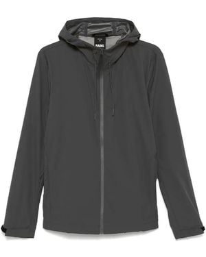 Rains Mito Hooded Touch-Strap Jacket - Grey
