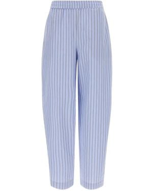 ROTATE BIRGER CHRISTENSEN Striped-Pattern Tapered Pants - Blue