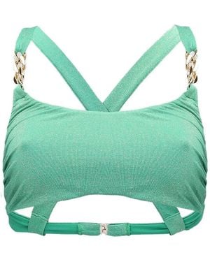 Liu Jo Beach Top With Jewel Chains - Green