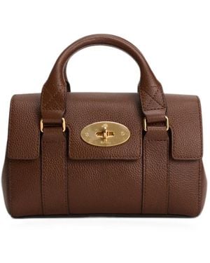 Mulberry Mini Bayswater Grained Tote Bag - Brown