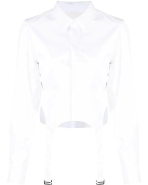 Dion Lee Garter Bib Long-Sleeve Shirt - White