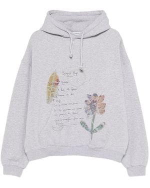 Bluemarble Felpa Con Stampa Le Quatre Heures E Cappuccio - Bianco